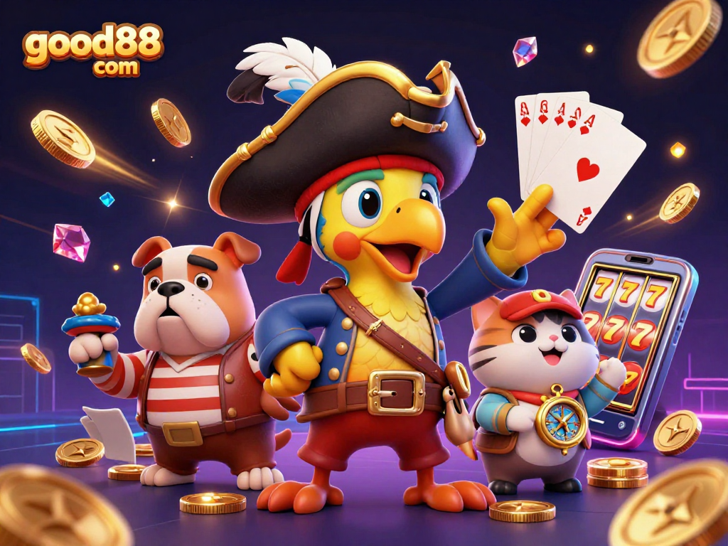Win big at good88 com with thrilling casino games and exciting bonuses in a vibrant illustration.
