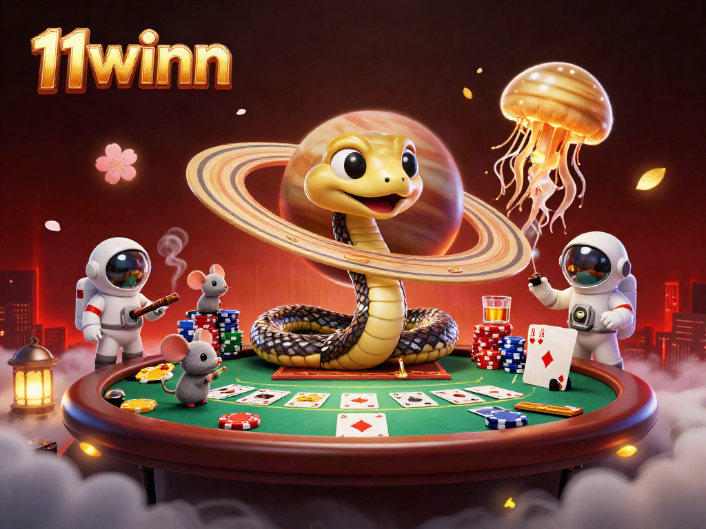 Join the cosmic action at 11winn with astronaut mice betting on a roulette wheel in space.