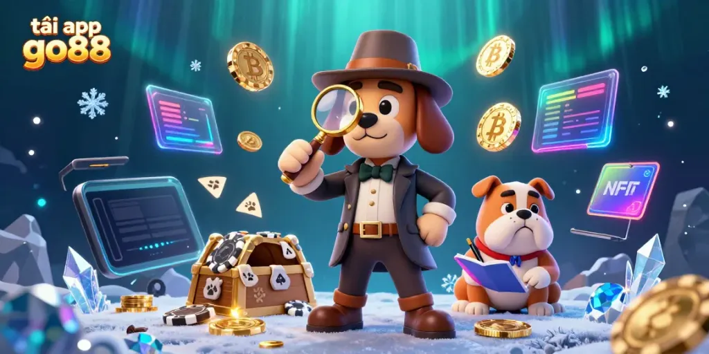 Engage with the exciting features of tải app go88 as a detective and companion uncover golden poker chips and cryptocurrency treasures.