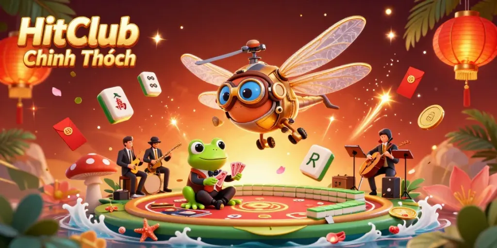 Experience thrilling gaming at HitClub Chính Thức with captivating casino scenes and vibrant characters.